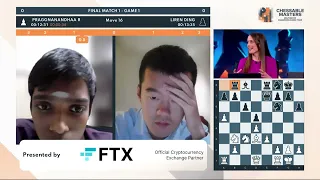 Pragg vs Ding Liren Final Match 1 Game 1 CCT Chessable Masters 2022
