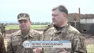 East Ukraine Defence: President Poroshenko inspects fortifications near Mariupol