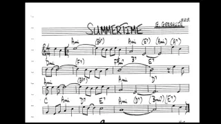 Summertime Play along - Backing track (C  key score violin/guitar/piano)
