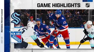 Kraken @ Rangers 1/30/22 | NHL Highlights