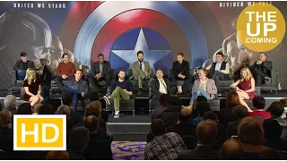 Captain America: Civil War press conference: Chris Evans, Robert Downey Jr, Paul Rudd, Daniel Bruh