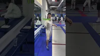 Justin Yoo 🇺🇸 shows his favorite fencing 🤺 touch! #fencing #epee #highlights