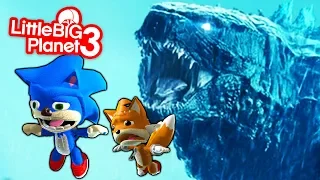 Movie Sonic & Tails VS Godzilla - LittleBigPlanet 3 PS4 Gameplay | EpicLBPTime