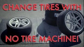 Changing tires with NO TIRE MACHINE! Do it yourself for free.