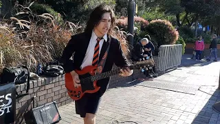 AC/DC - Flick Of The Switch by Angus Young Street Performer!