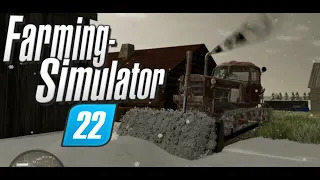 Farming Simulator 22. Пришла зима. Чистим снег.