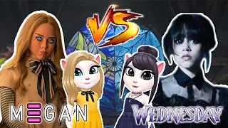 My Talking Angela 2 😍/ Wednesday Addams And M3gan Doll Makeover VS Angela / New Year Update Gameplay