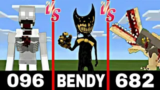 SCP 096 vs. BENDY vs. SCP 682 | Minecraft (Last Mob Standing!)