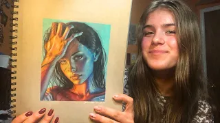 How I draw a REALISTIC PORTRAIT using colored pencils (draw w/ me + tips)