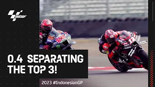 Elbows out in close MotoGP™ Last Lap ⚔️ | 2023 #IndonesianGP