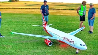 STUNNING HUGE RC AIRBUS A-330 ELECTRIC SCALE MODEL AIRPLANE FLIGHT DEMONSTRATION