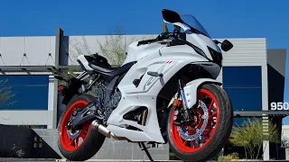 2023 YAMAHA YZF R7 Intensity White SC PROJECT CR-T (Without DB Killer) Exhaust Sound (Exhaust Revs)