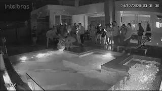 Vídeo: empresário despenca de 6 metros após ser empurrado de piscina com ‘borda infinita’