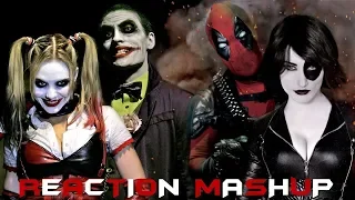 Reaction Mashup: 'JOKER & HARLEY QUINN vs DEADPOOL & DOMINO - Super Power Beat Down' by batinthesun