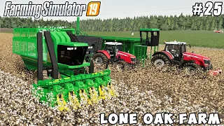 Selling milk,  cotton harvesting with new combines | Lone Oak Farm | Farming simulator 19 | ep #25