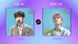 DAY6's Wonpil (원필) and Stray Kids's Seungmin (승민) - 예뻤어 (You Were Beautiful) in different ears