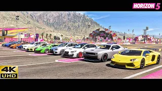 Forza Horizon 5 -  Top 31 Fastest Cars Drag Race ( All Widebody Cars)