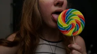 ASMR-Lollipop Licking (Mouth Sounds)