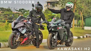 Kawasaki H2 Vs Bmw S1000RR | BMW is Faster than H2?😱 | Ye to Soncha hi nahi tha😨
