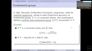 CTNT 2022 - Grothendieck’s section set and the Lawrence–Venkatesh method (by Alex Betts)