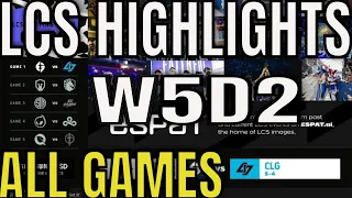LCS Highlights ALL GAMES W5D2 Summer 2022 | Week 5 Day 2