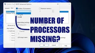 Number of Processor Hanya 1 (Only 1) pada MSCONFIG Windows - SOLUSI