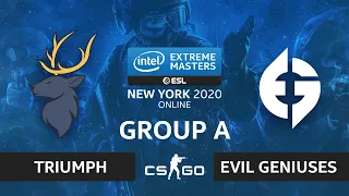 CS:GO - Evil Geniuses vs. Triumph [Overpass] Map 1 - IEM New York 2020 - Group A - NA