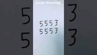 How to draw Dog 🐕 From 5553 Number #art #drawing #shorts