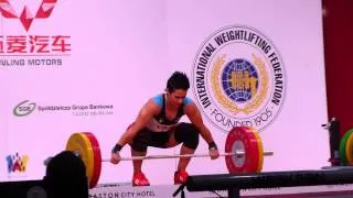 WWC 2013 Wroclaw Women 63 kg Geralee Vega Morales 100 kg snatch