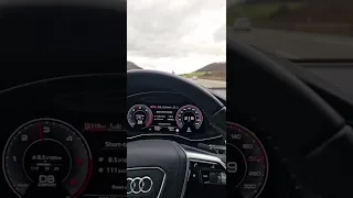 Audi A6 C8 50 TDI meets BMW M3 GTS on the highway