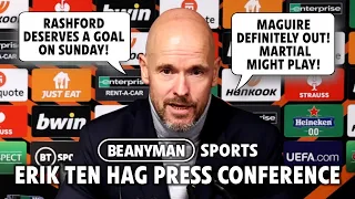 'Rashford DESERVES a goal on Sunday!' | Man Utd v Newcastle | Erik ten Hag press conference