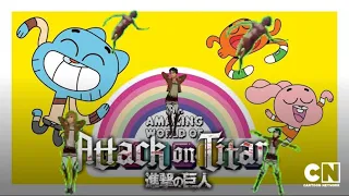 AOT/SNK characters as Amazing world of gumball characters