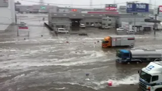 Tsunami Floods Sports Depo Store, Sendai City 3/11/2011