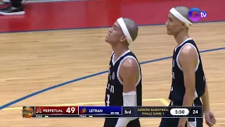 'Titing' Manalili led the Letran Squires to win over the Perpetual Junior Altas | NCAA Season 99