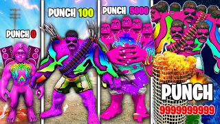 Shinchan Upgrades PINK Hulk With EVERY PUNCH In GTA 5!