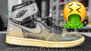 THE WORST AIR JORDAN 1 RESTORATION I'VE EVER DONE *THEY SH*T INSIDE THE SHOE* 🤮