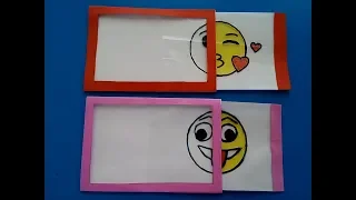 Kağıttan emoji sihirli kart yapımı/ emoji diy paper magic card