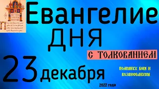 Евангелие дня с толкованием 23 декабря  2022 года 90 псалом