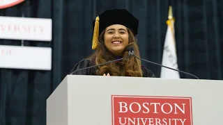 Best Commencement speech by Student Speaker of Boston University Alizae Fatima. Motivational speech