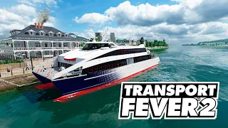 Transport Fever 2 - Крупные пассажирские корабли! #20