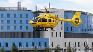 East Anglian Air Ambulance H145 G-RESU at the new Addenbrooke's Hospital helipad