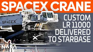 Custom SpaceX Crane Arrives to Starbase | SpaceX Boca Chica