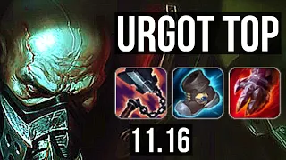 URGOT vs NASUS (TOP) | 9/1/2, 700+ games, Legendary, 1.1M mastery | NA Master | v11.16