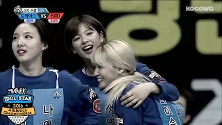 Weakest Momo beats strongest Hyelin! TWICE VS EXID [2016 Idol Star Athletics Championships]