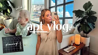 home VLOG: apartment shopping, Brysons FIRST FOOD!!, & August planning