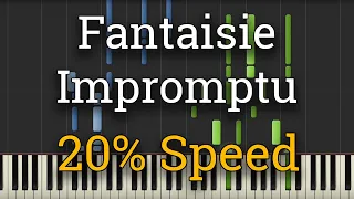 Chopin - Fantaisie Impromptu (Slow Piano Tutorial) [20% Speed]