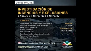Explicación general del Curso Iberoamericano Online de Investigación de Incendios 2020 - DET Lautaro