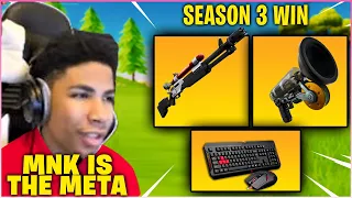 UNKNOWN SHOCKS Everyone After FIRST WIN On MOUSE & KEYBOARD In Fortnite Season 3!