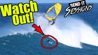 Windsurfer vs Bodyboarder!!! - Send it Session - Feb 2023