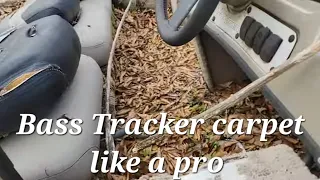 Free boat carpet install like factory new ,Bass Tracker restoration Pro Team 175 special edition